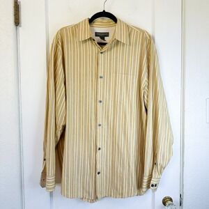 Banana Republic | Mens 100% Cotton Striped Button Down Long Sleeve‎ Shirt